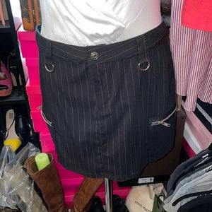 Black pinstripe skirt